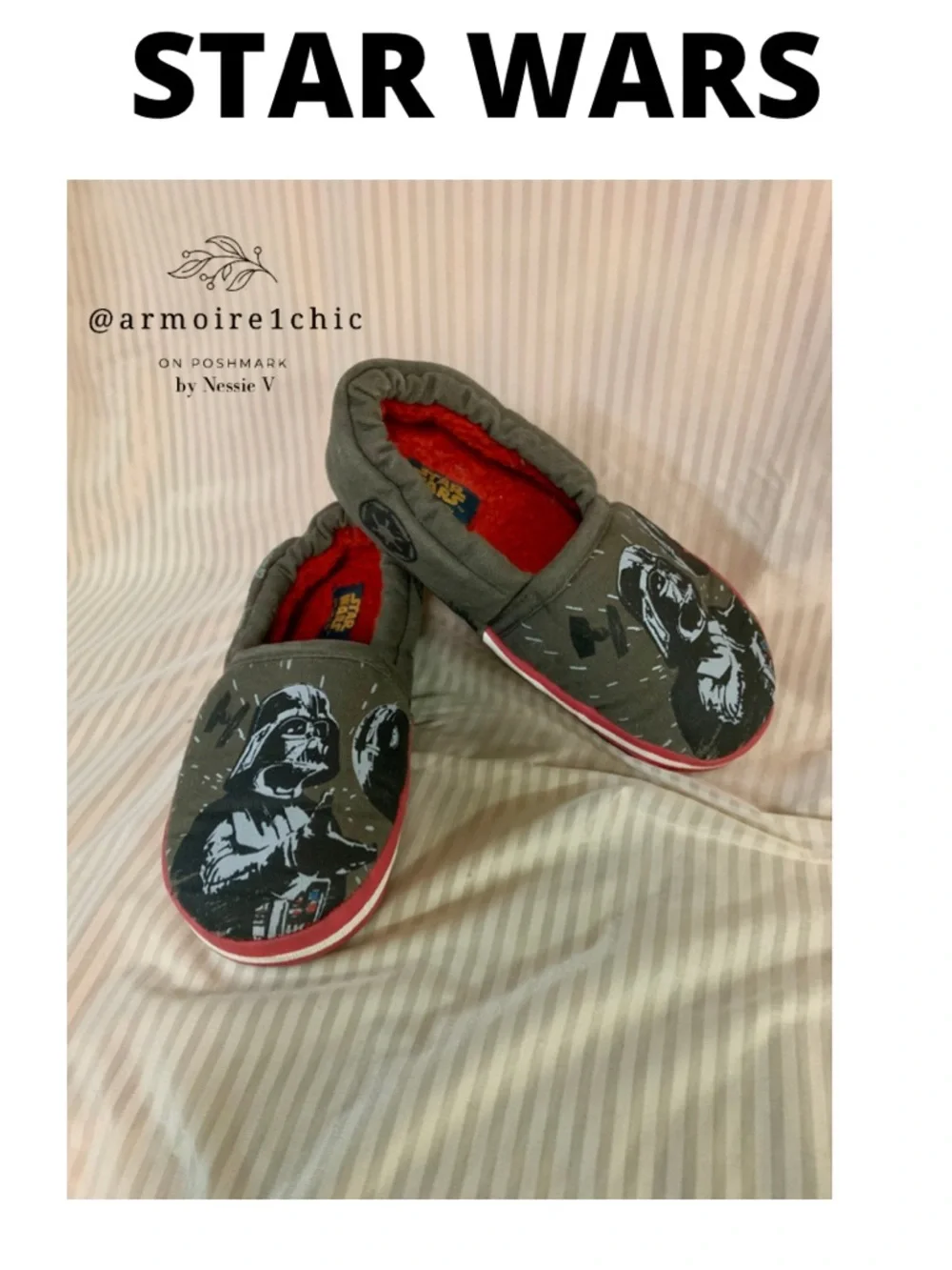 STRIDE RITE | Star Wars | Darth Vader | house slippers | Kids Size Y 2-3